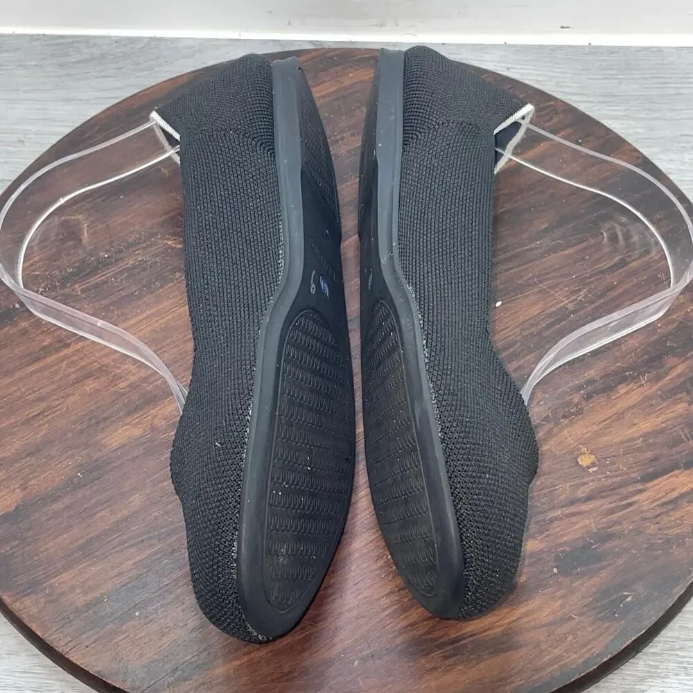 Rothy's The FLAT Black Women's Size 9 Round Toe Ballet Flat Shoes Slip On